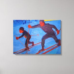 Toile Akseli Gallen-Kallela - Skiers