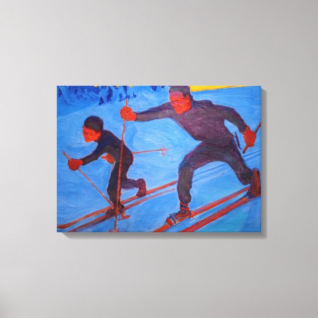 Toile Akseli Gallen-Kallela - Skiers (Recto)