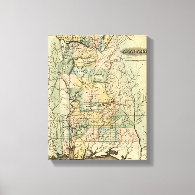 Toile AlabamaCarte panoramiqueAlabama (Recto)