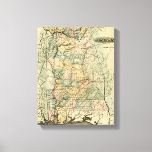 Toile AlabamaPanoramic MapAlabama