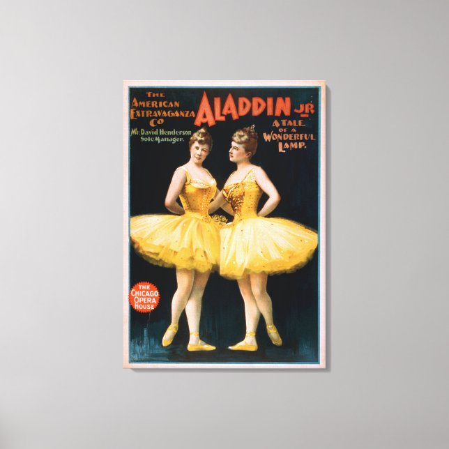 Toile Aladdin Jr. Conte d'un merveilleux théâtre de lamp (Recto)