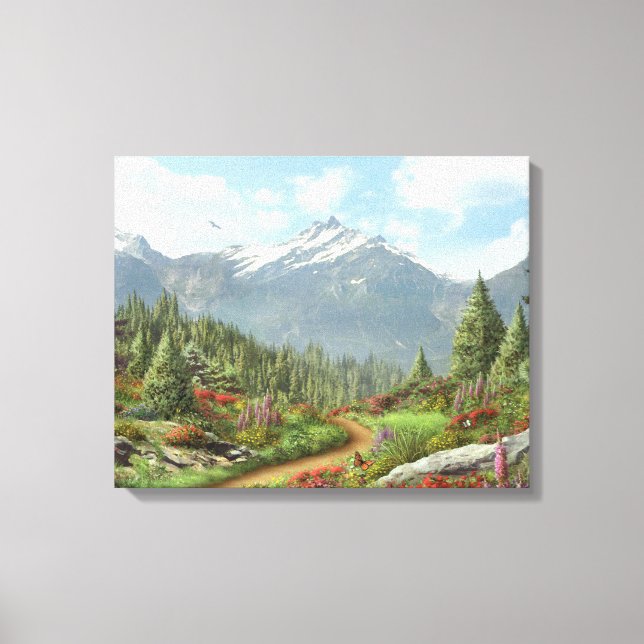 Toile Alan Giana "À la montagne" Imprimer (Recto)