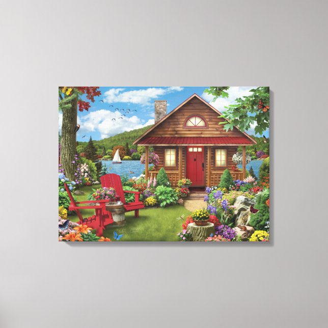 Toile Alan Giana "Lakeside Retreat" Imprimer (Recto)