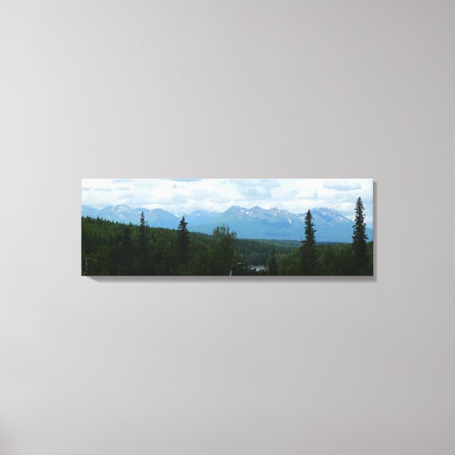 Toile Alaskan Mountain Range Photographie panoramique (Recto)