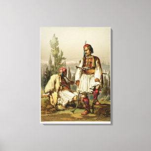 Toile Albanais, mercenaires dans l'armée de tabouret,