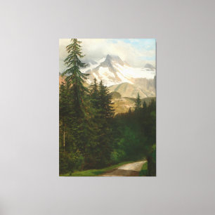 Toile Albert Bierstadt Peinture Neige dans le Haut Pays