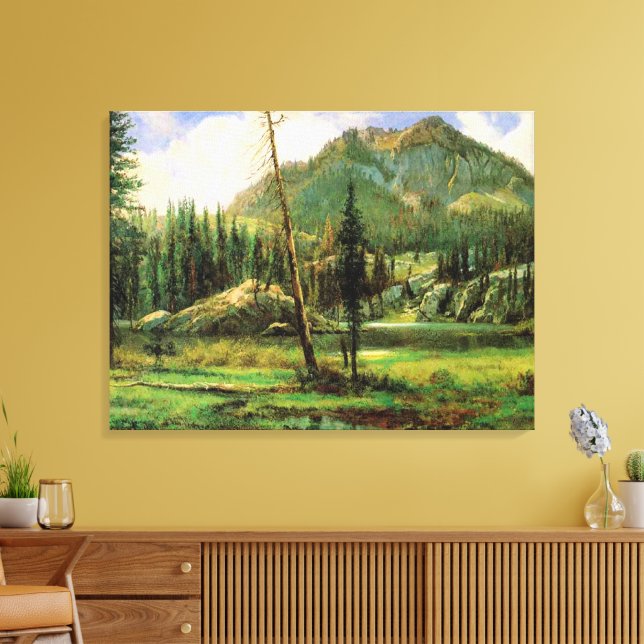 Toile Albert Bierstadt - Sierra Nevada Mountains, (Insitu(Salon))