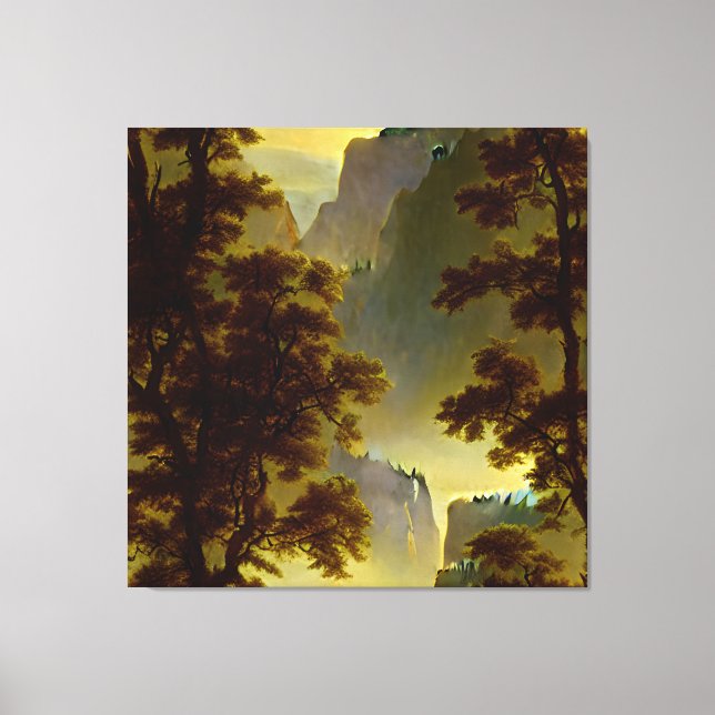 Toile Albert Bierstadt - Vue sur la vallée de Yosemite (Recto)