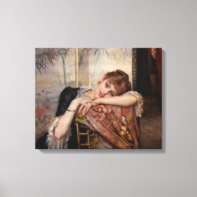Toile Albert Edelfelt - La Parisienne / Virginie (Recto)