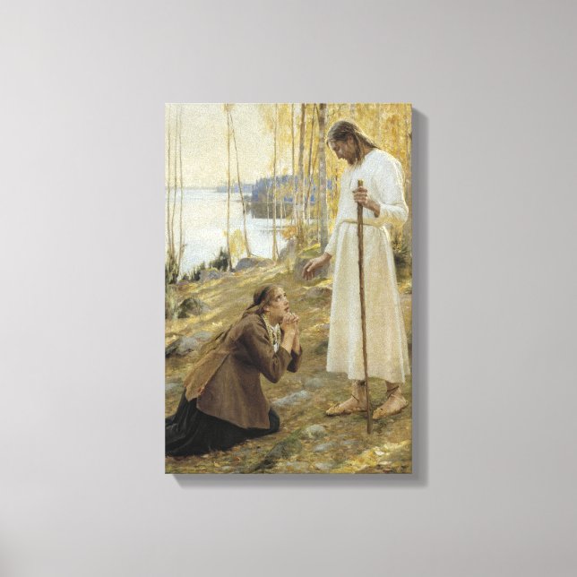 Toile Albert Edelfelt - Le Christ et Marie-Madeleine (Recto)