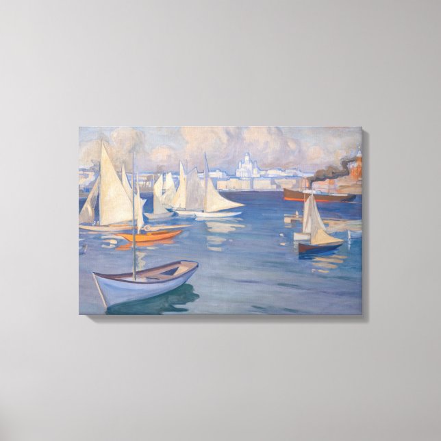 Toile Albert Edelfelt - Port d'Helsinki (Recto)