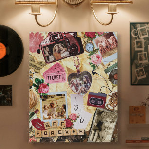 Toile Album photo nostalgique BFF pour toujours