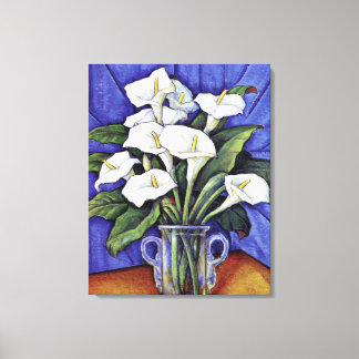 Toile Alcatraces, peinture florale d'art,