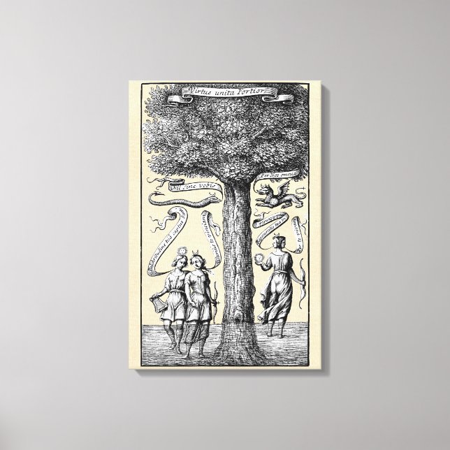 Toile Alchimie Symbolique de l'Union des Opposés (Recto)
