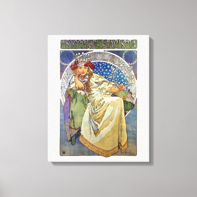 Toile Alfons Mucha 1911 Princezna Hyacinta (Recto)