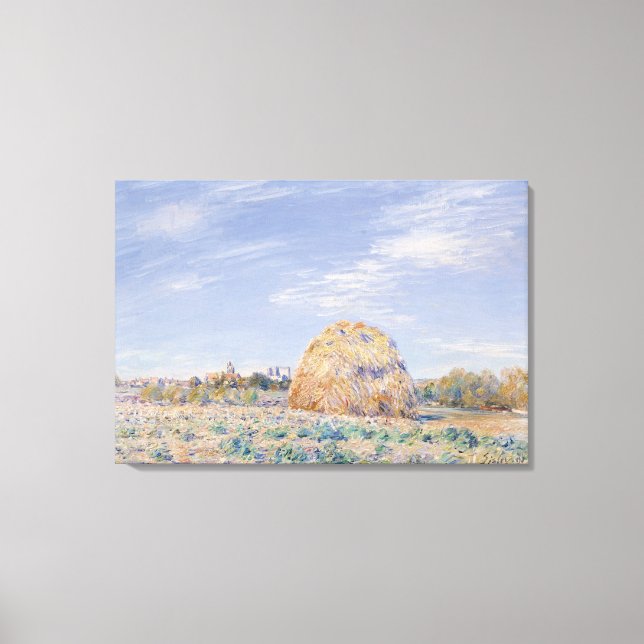 Toile Alfred Sisley | Haystack sur les rives du Loing (Recto)