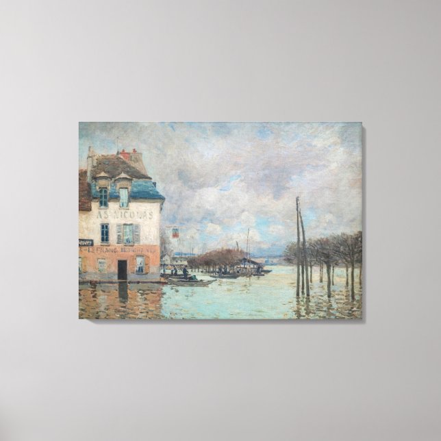 Toile Alfred Sisley - Inondation à Port-Marly 1876 (Recto)