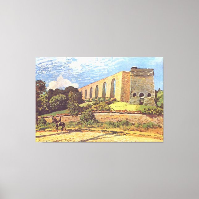 Toile Alfred Sisley L'aqueduc de Marly (Recto)