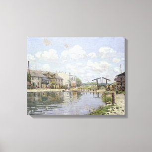 Toile Alfred Sisley le canal St Martin, Paris
