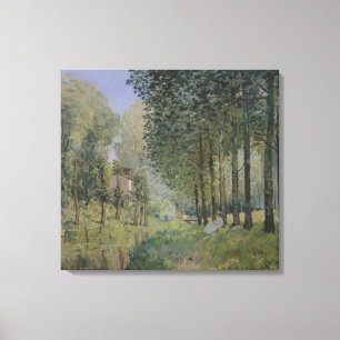 Toile Alfred Sisley le repos par le courant