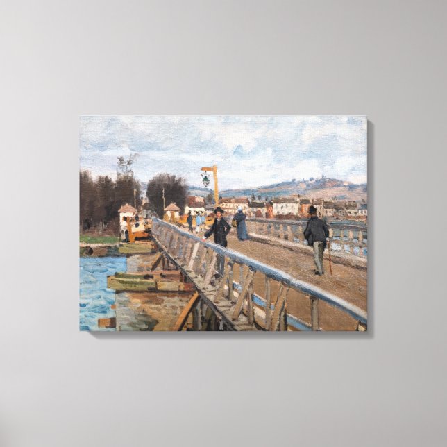 Toile Alfred Sisley - Passerelle à Argenteuil (Recto)