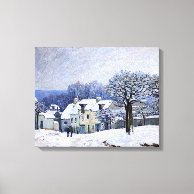 Toile Alfred Sisley - Place Chenil à Marly, Effet de nei (Recto)