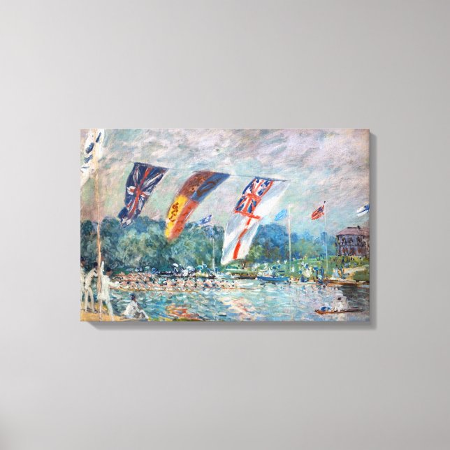 Toile Alfred Sisley - Régate à Molesey (Recto)