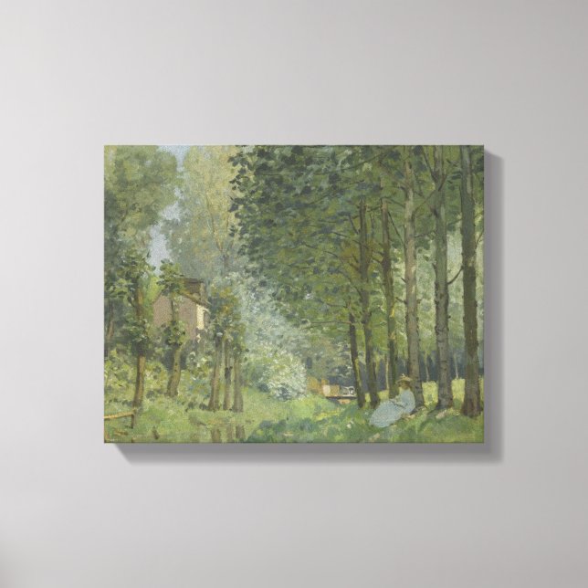 Toile Alfred Sisley - Reposez le long du ruisseau (Recto)