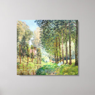 Toile Alfred Sisley - Reposez le long du ruisseau