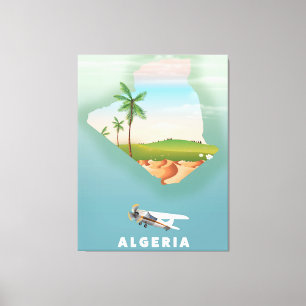 Toile Algérie Illustration de l'affiche de voyage.