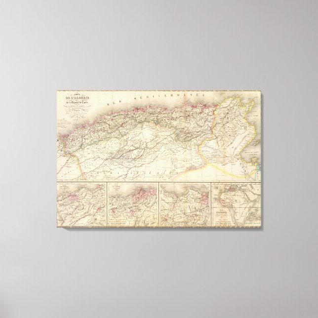 Toile Algérie, Tunisie (Recto)