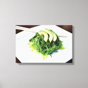 TOILE ALGUES DE MER SALADE ART JAPONAIS IMPRIMER CANVAS