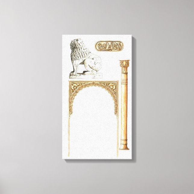 Toile Alhambra Grenade Espagne. Détails (Recto)