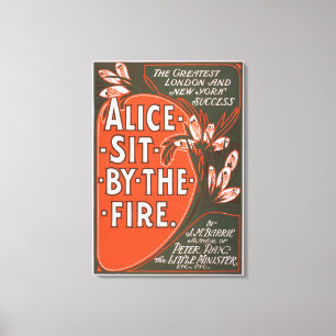 Toile Alice assis près du feu Great London Play Poster