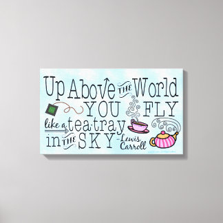 Toile Alice au pays des merveilles Citation de Carroll d