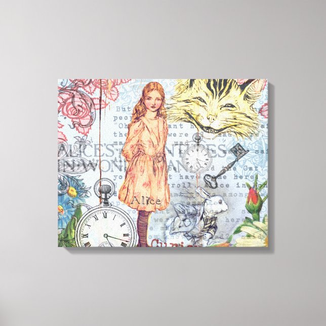 Toile Alice au pays des merveilles Lapin de Cheshire cla (Recto)