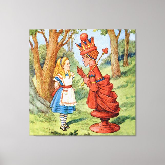 Toile Alice et la Reine Rouge au pays des merveilles (Recto)