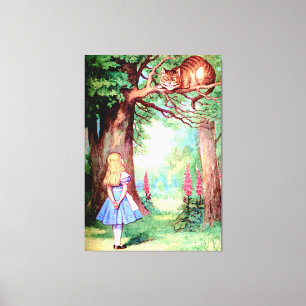 Toile Alice et le chat de Cheshire au pays des