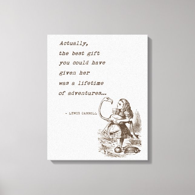 Toile Alice In Wonderland - Devis Aventure Flamant rose (Recto)