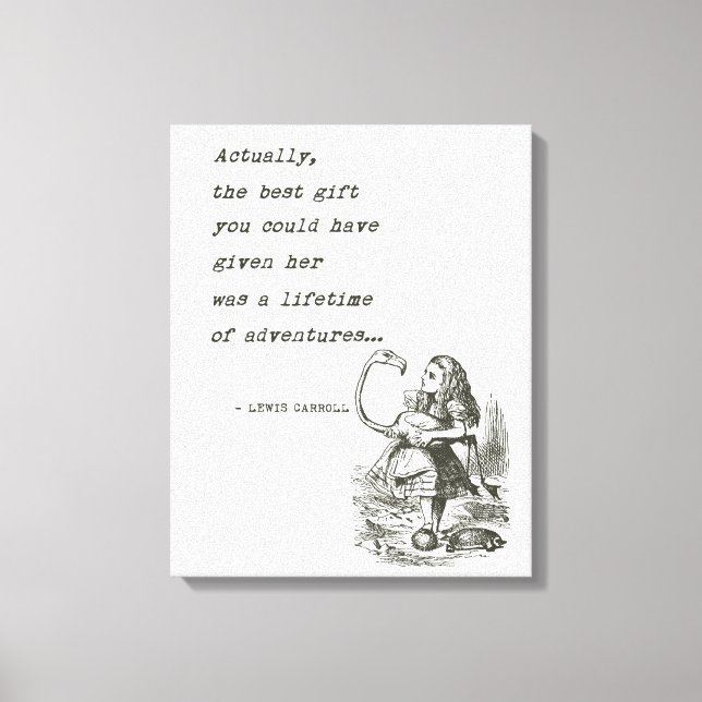 Toile Alice In Wonderland - Devis Aventure Flamant rose (Recto)