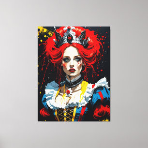 Toile Alice, reine rouge