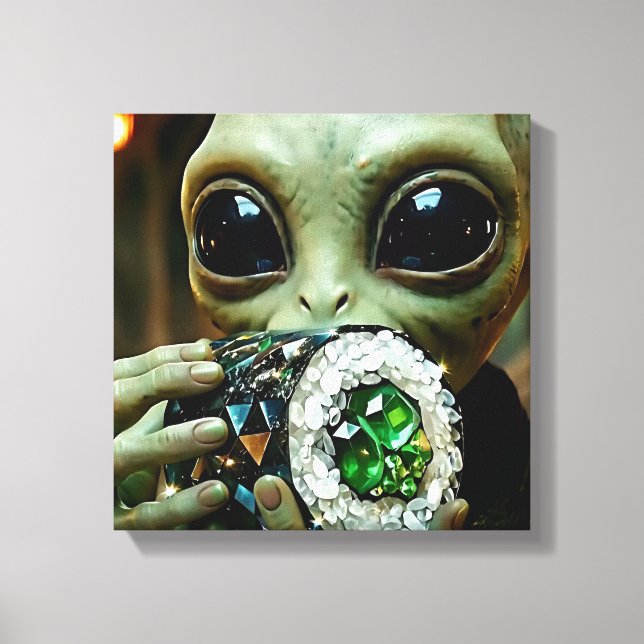 Toile Alien Extraterrestre et Sushi Cristallin   (Recto)