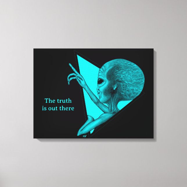 Toile Alien gris, la vérité est là (Recto)