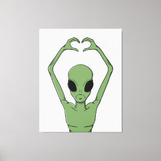 Toile Alien Heart Pose
