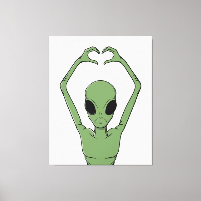Toile Alien Heart Pose (Recto)