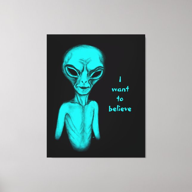 Toile Alien, je veux croire (Recto)