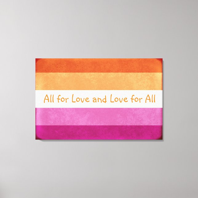 Toile All for Love and Love for All, Lesbian LGBTQ Pride (Recto)