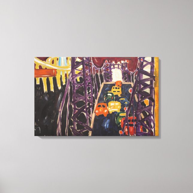 Toile Allan Kaprow - George Washington Bridge, avec voit (Recto)