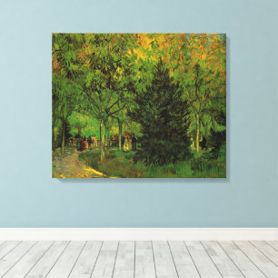 Toile Allée dans le jardin public, Arles par Vincent van