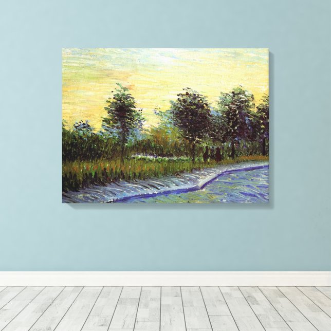 Toile Allée dans le parc Voyer d'Argenson par Vincent va (Insitu (Plancher de Bois))